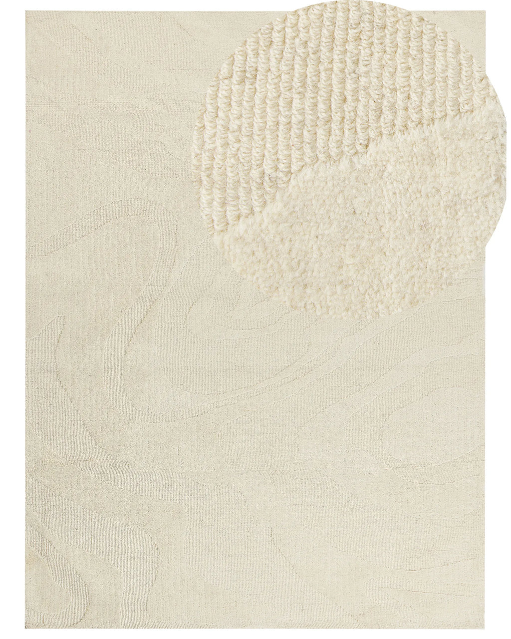 WoolHaven™ – Vloerkleed van Wol (300x400 cm, Beige)