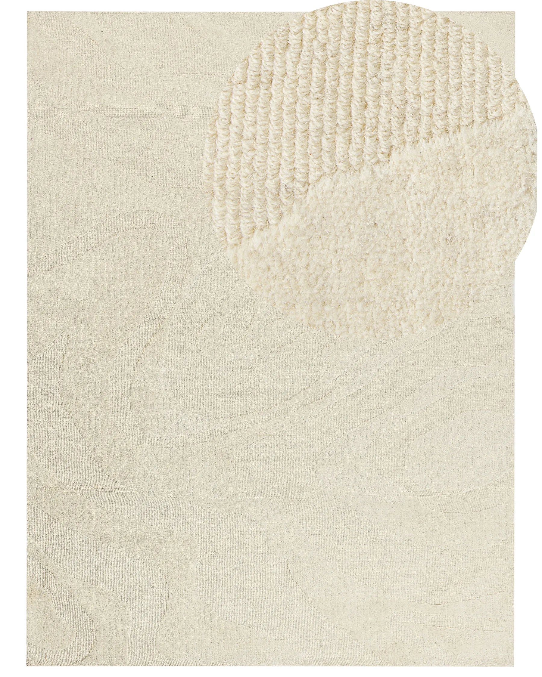 WoolHaven™ – Vloerkleed van Wol (300x400 cm, Beige)