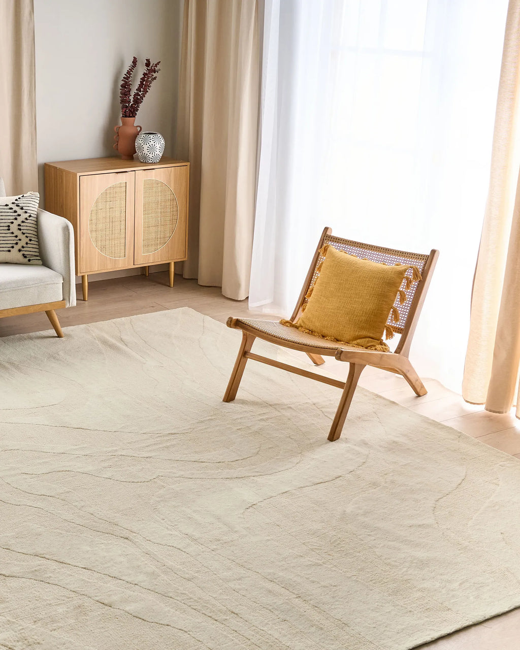 WoolHaven™ – Vloerkleed van Wol (300x400 cm, Beige)