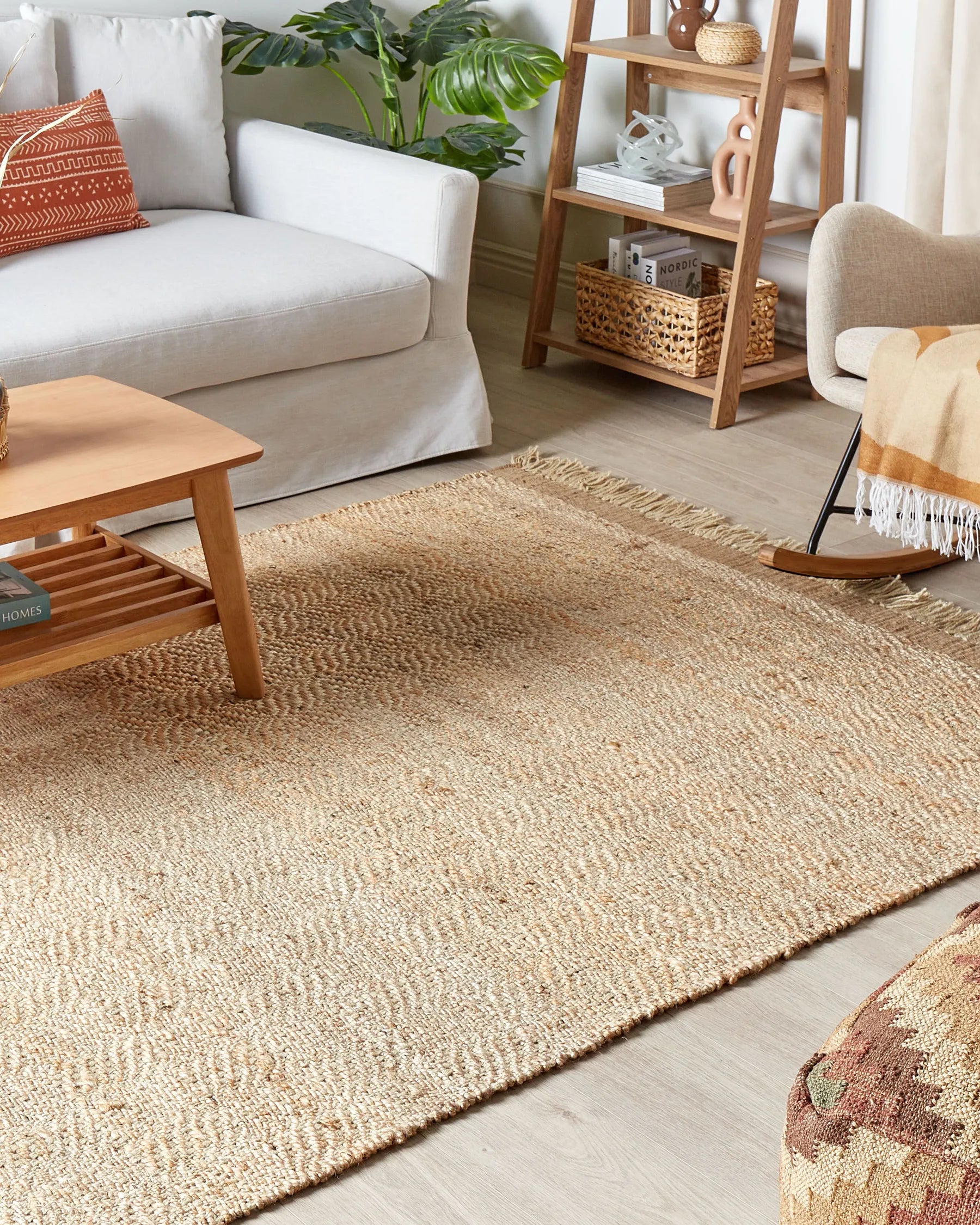 JuteWeave™ – Vloerkleed van Jute (160x230 cm, Beige)
