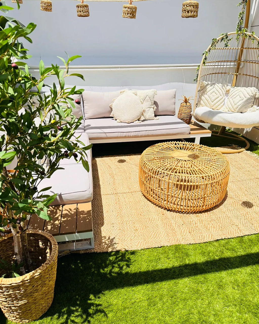 JuteWeave™ – Vloerkleed van Jute (160x230 cm, Beige)