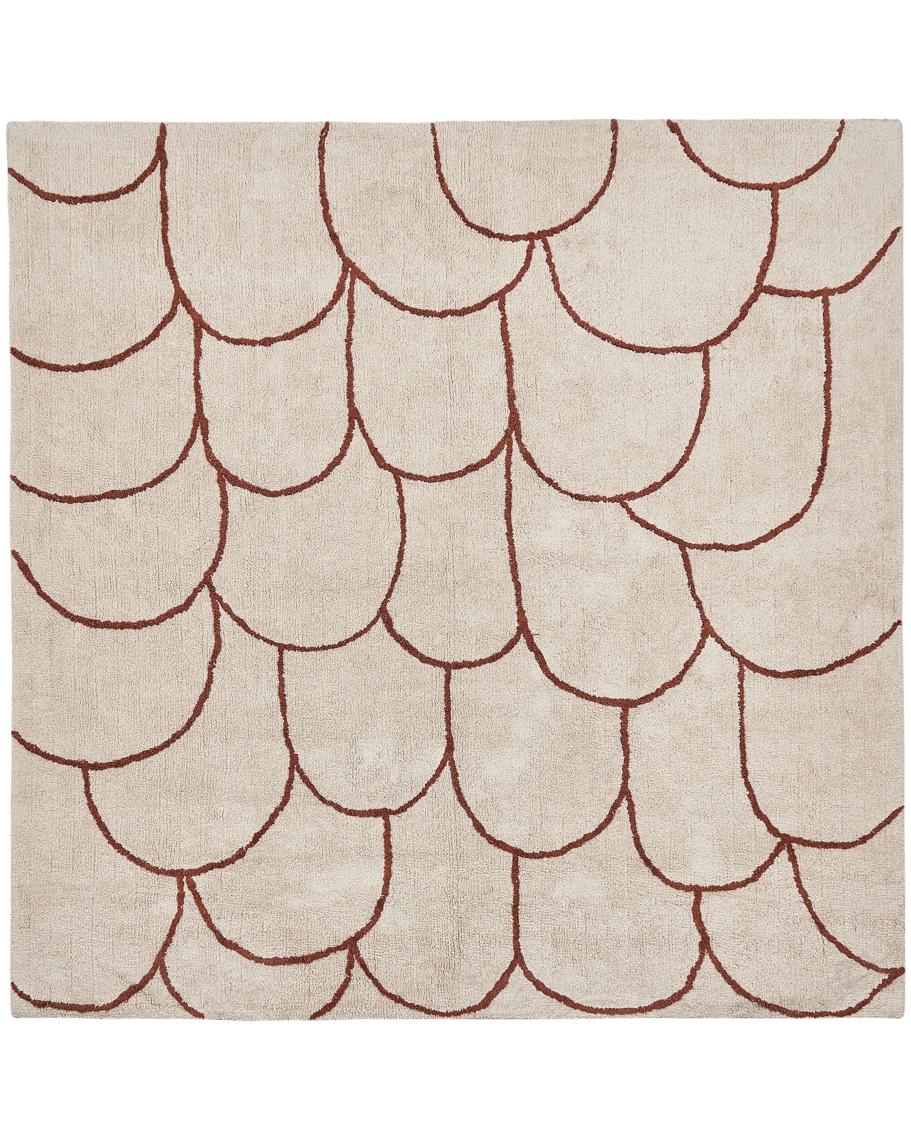 CottonWeave™ – Vloerkleed van Katoen (200x200 cm, Beige)