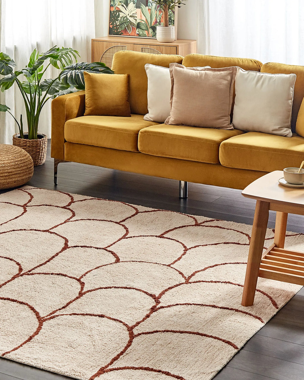 CottonWeave™ – Vloerkleed van Katoen (200x200 cm, Beige)