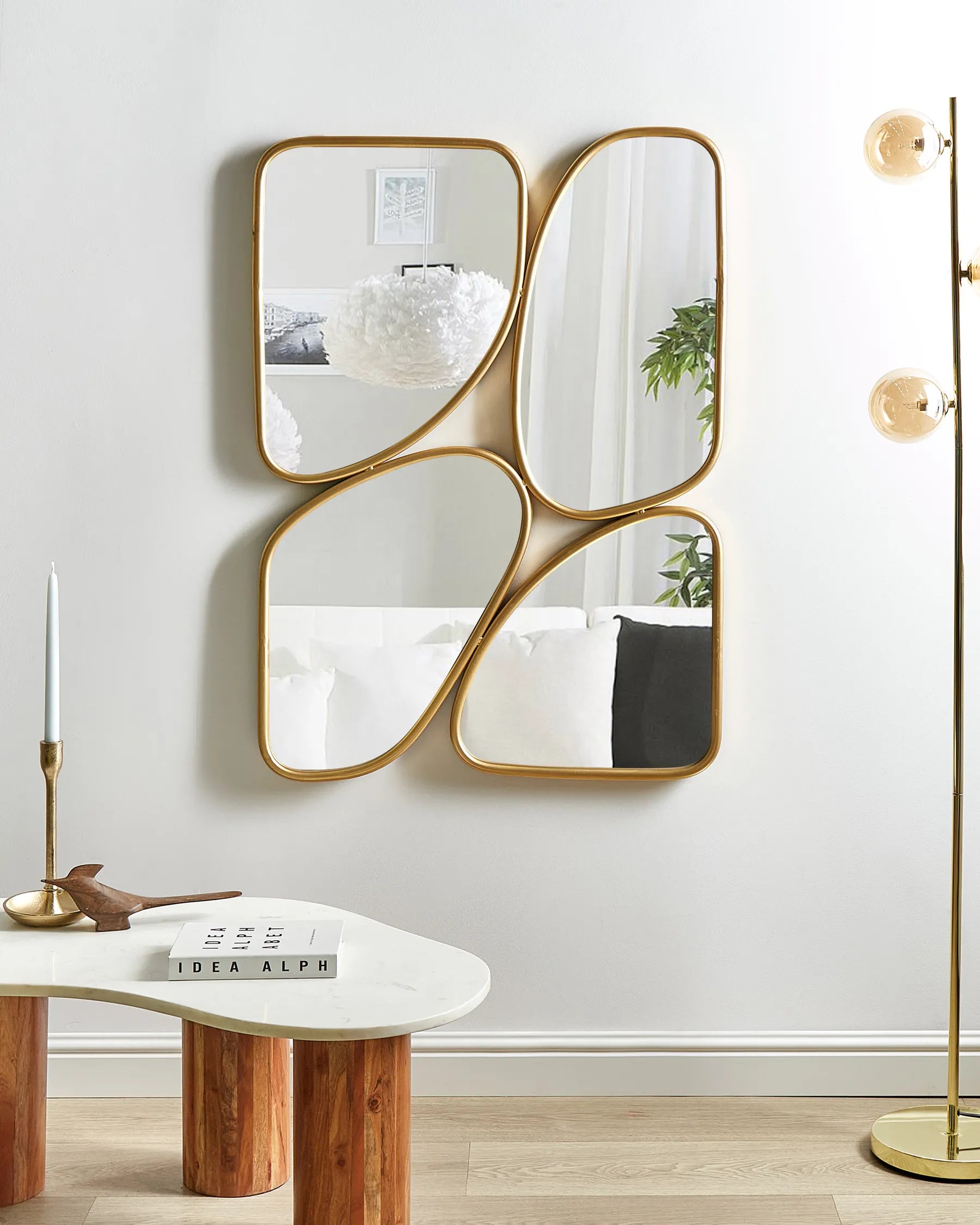 Gildora™ – Wandspiegel Metaal (70x100 cm, Goud)