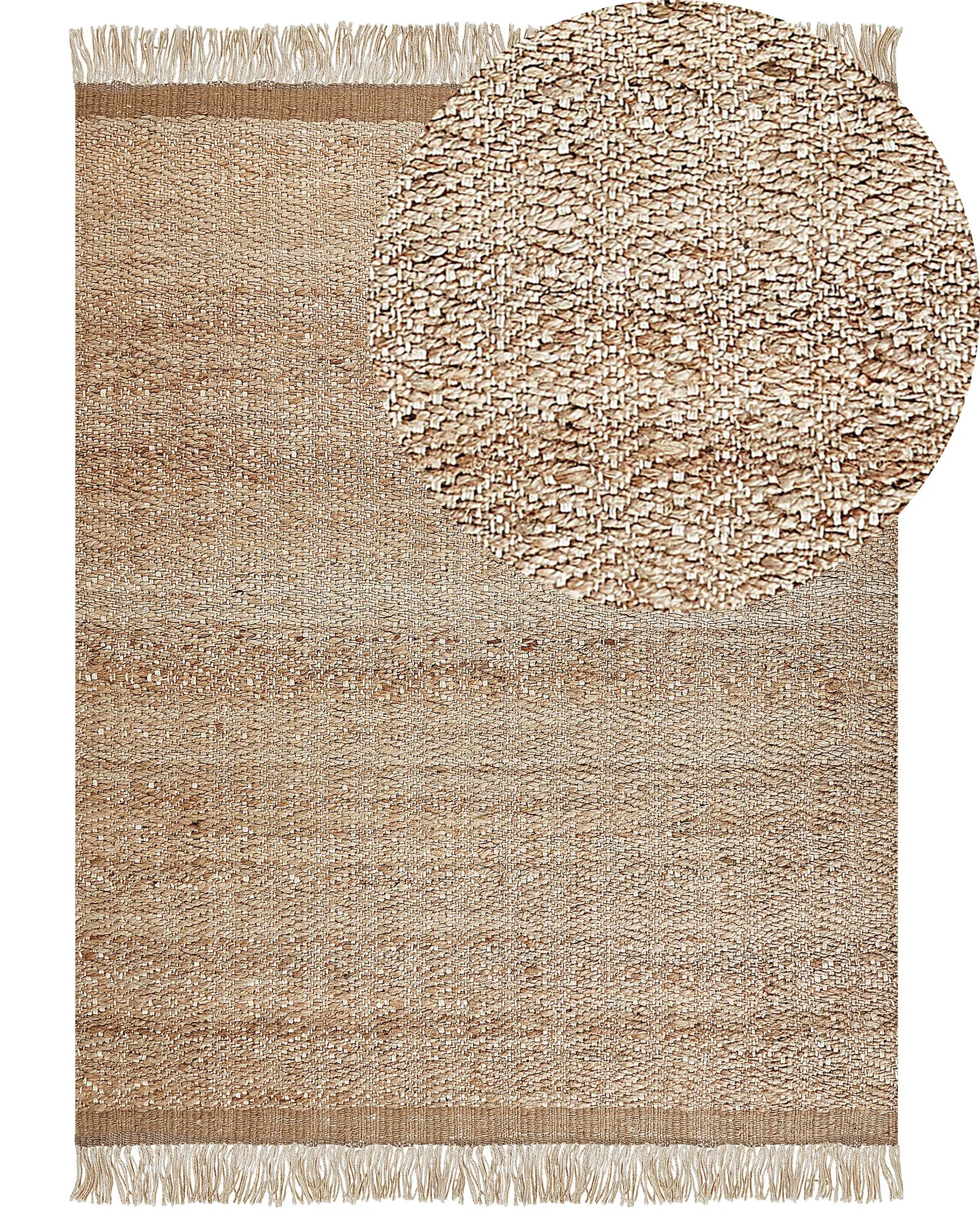 JuteWeave™ – Vloerkleed van Jute (160x230 cm, Beige)