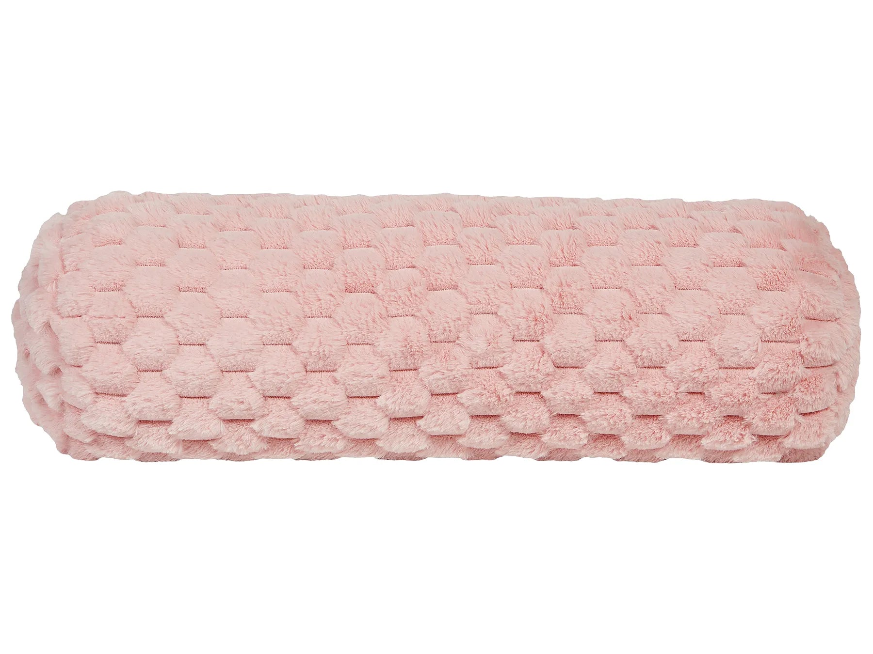 Sierkussen CushioLush™ – Nepbont 22 x 60 cm – Effenkleurig Roze